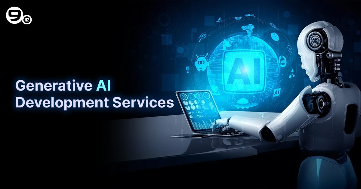 TheNineHertz's tweet card. Our generative AI development services use modern technology and complex algorithms to produce creative ideas that promote business growth.