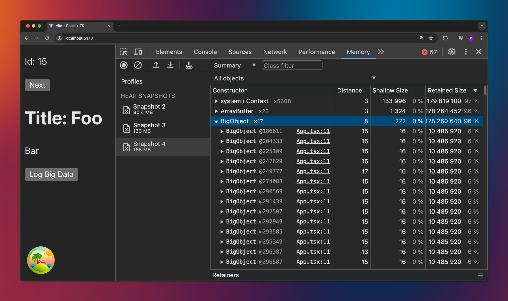 KevinSchiener's tweet card. Common patterns for fetching data with React Query can lead to unforeseen memory leaks. Learn how closures can cause these memory leaks and how to fix them.