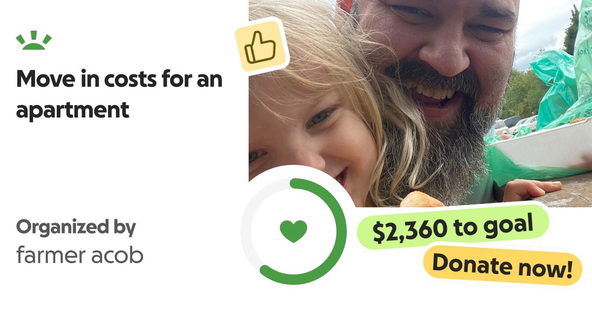 Farmer_Acob_'s tweet card. Hello, this is Jake, 2 months ago, the mother of my daughter kicked me out of the h… farmer acob needs your support for Move in costs for an apartment