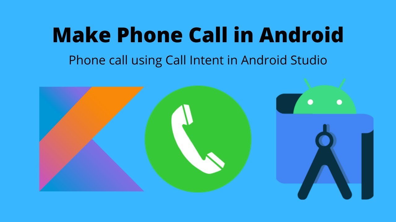thecodingninja1's tweet card. Making phone call in Android Studio using Call Intent in Android...