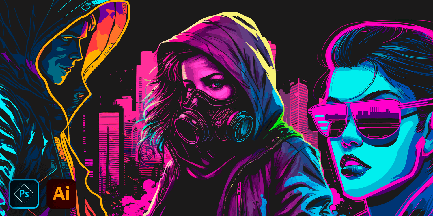 WebDesigner_it's tweet card. A bundle of neat aesthetic t-shirt designs made in the 80's inspired Synthwave design style, with 100 unique illustrations delivered in fully editable EPS & PSD files, with a print-ready version of...