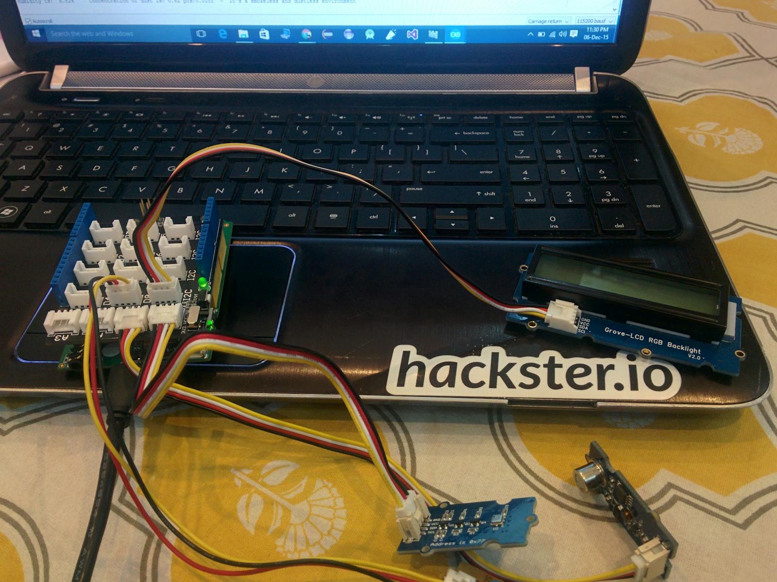 CoderDojoNoida's tweet card. Monitor the temperature, humidity, pressure, air quality, dust particle concentration online & even detect fire using LinkIt ONE & sensors.