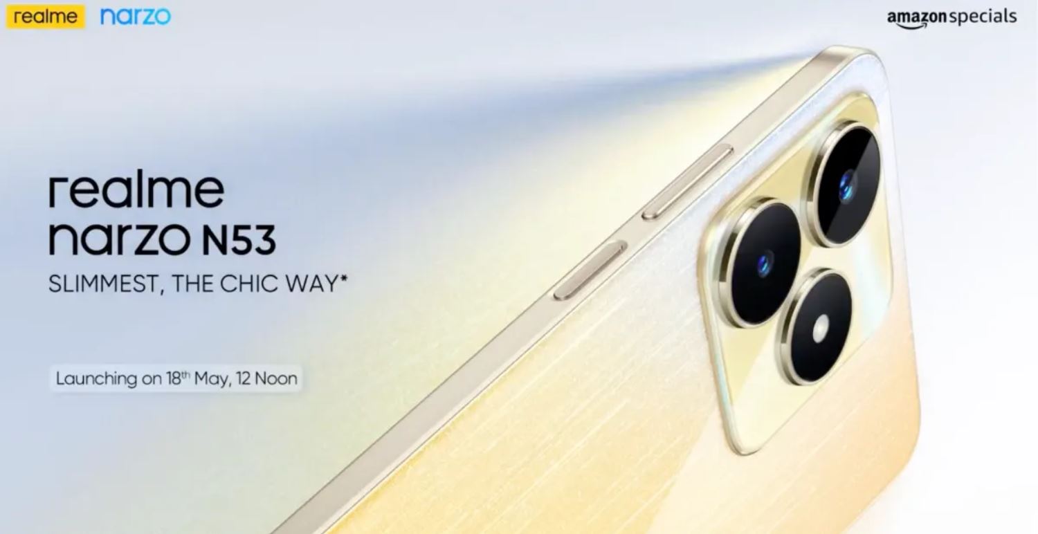 techniblogic's tweet card. The Realme Narzo N53 will soon be available for purchase in India. Previous speculations said the phone's release date would be in May, but beyond that, very