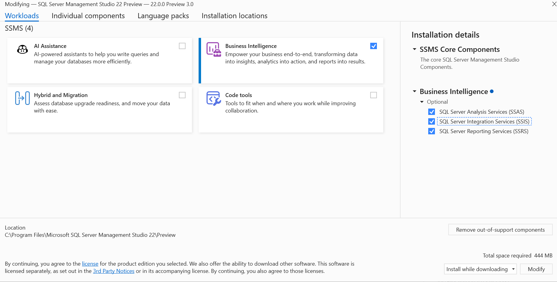 JamesvandenBerg's tweet card. Alongside the Release of SQL Server Management Studio 22 Preview 3, SQL Server Integration Services (SSIS) is now available for installation. Integration...