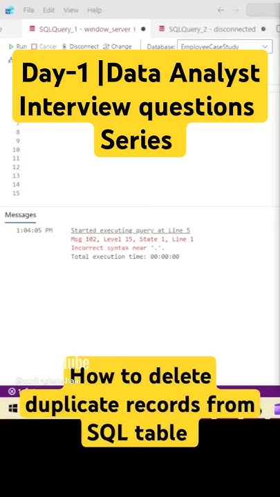 codingkakshaa's tweet card. Day - 1 | Data Analyst Interview: SQL Problem Solving & Common...