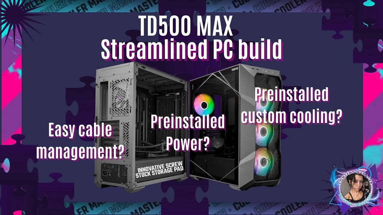 ShowcaseCreate's tweet card. CoolerMaster TD500 MAX - Motherboard standoff deprived! PART 1
