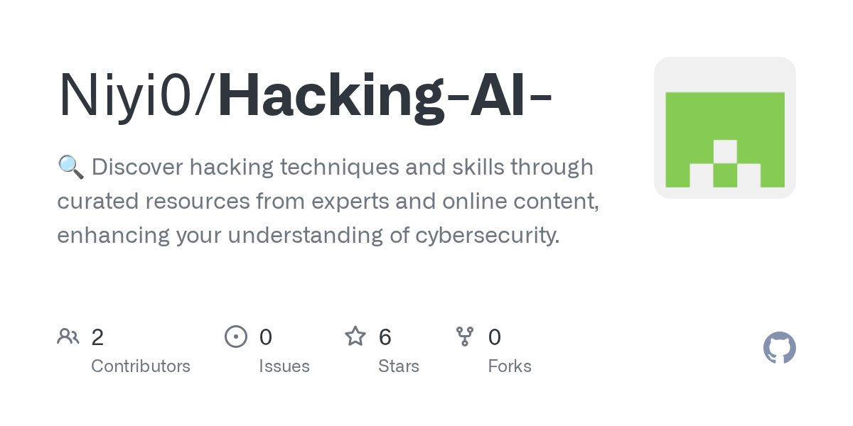 HackingTeam777's tweet card. 🔍 Discover hacking techniques and skills through curated resources from experts and online content, enhancing your understanding of cybersecurity. - Niyi0/Hacking-AI-