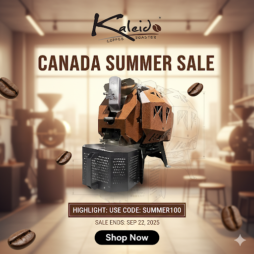 kaleidoroasters's tweet card. As the warm summer days gradually give way to the crisp autumn air, there’s no better time to elevate your coffee roasting experience with Kaleido Roasters Canada! Our Final Days of Summer Sale is...