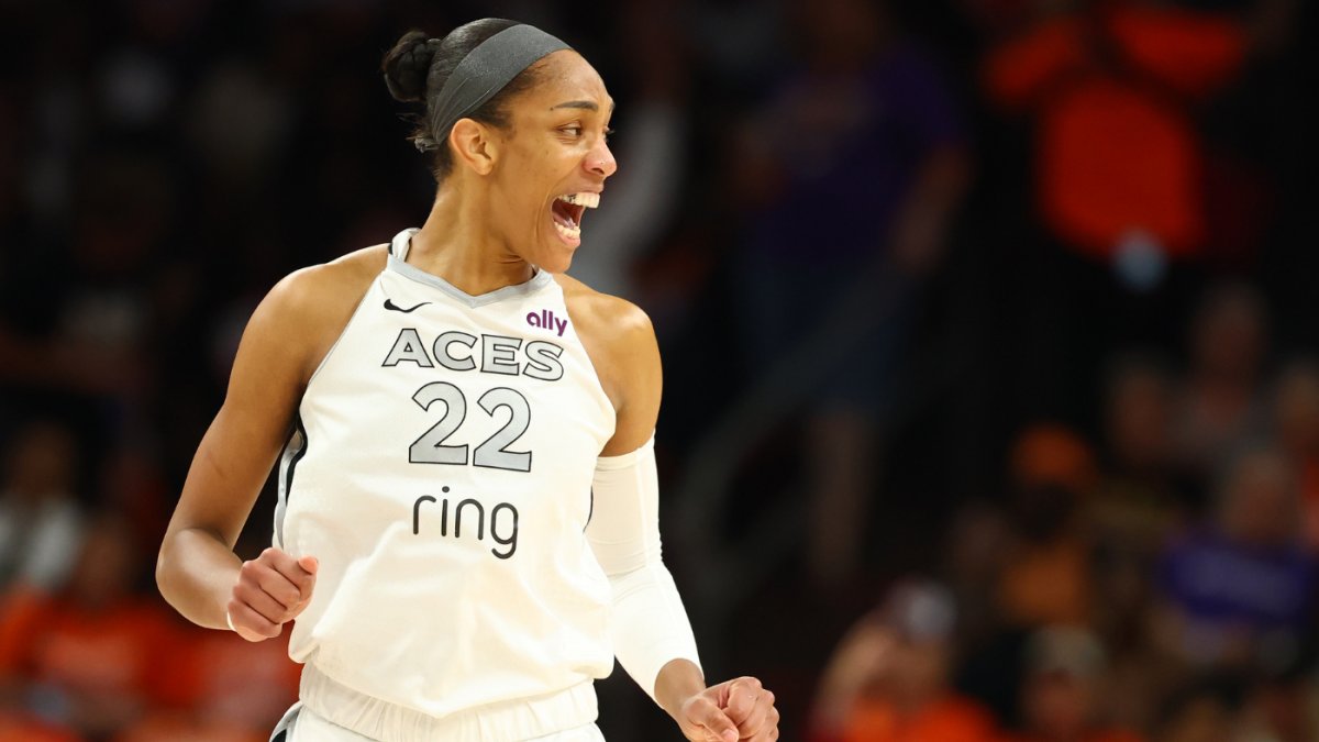 jackmaloneycbs's tweet card. The Aces are one win away from their third title in four years