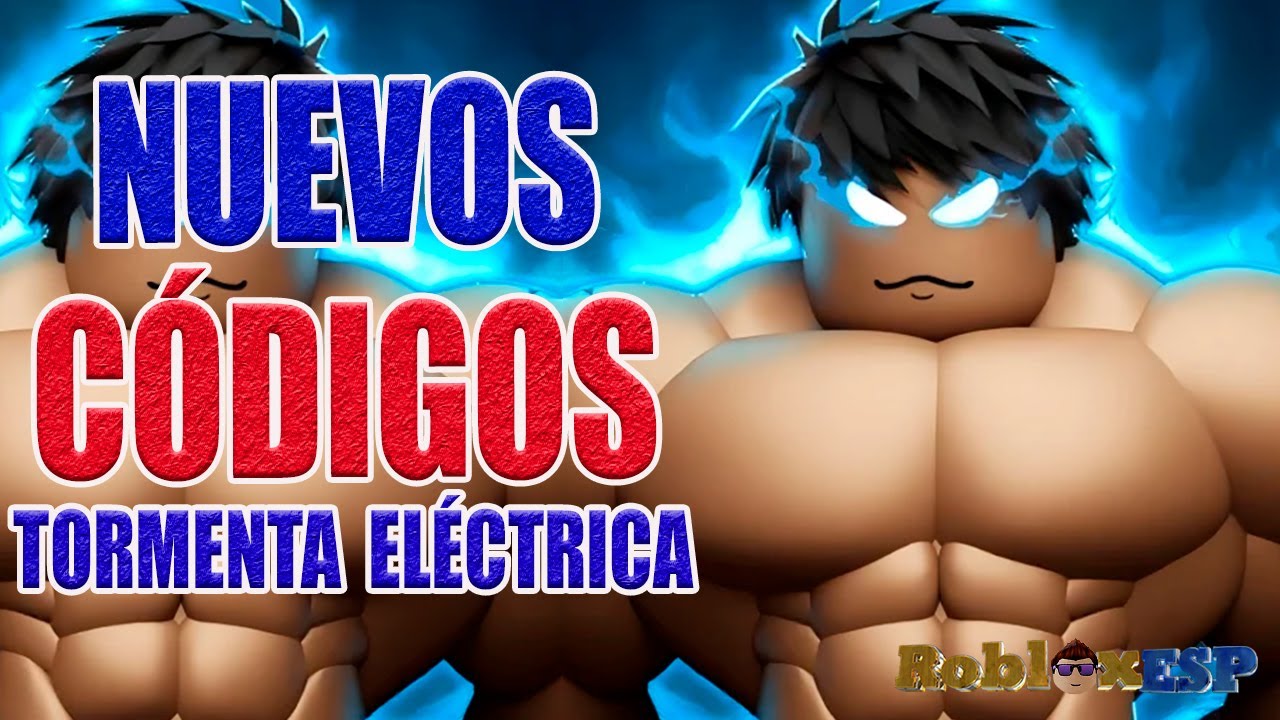 SoyRobloxESP's tweet card. TORMENTA ELÉCTRICA ⚡ CÓDIGOS DE LIGA DE GIMNASIO en Roblox GYM LEAGUE...