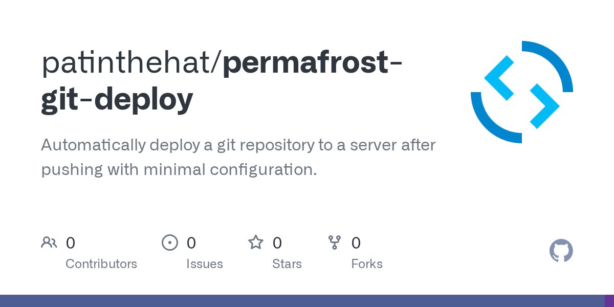 trick_developer's tweet card. Automatically deploy a git repository to a server after pushing with minimal configuration. - patinthehat/permafrost-git-deploy