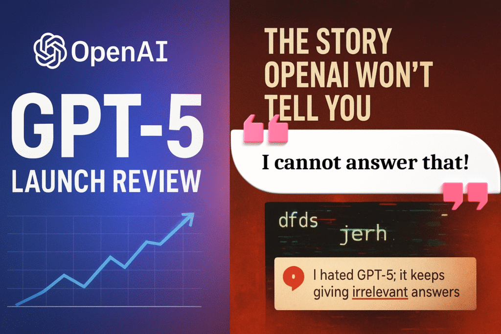 TechTrendBytes's tweet card. GPT-5 launch review that cuts through the hype — benchmarks, real-world tests, hidden flaws, must-know insights and what OpenAI left unsaid.