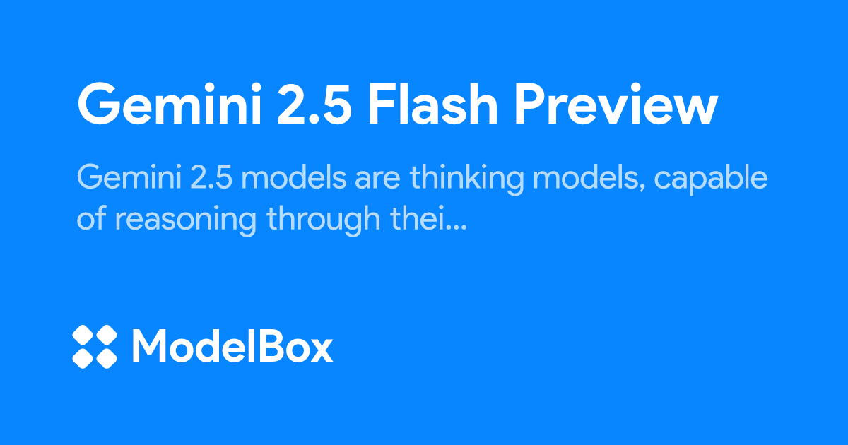 ModelBoxAI's tweet card. Gemini 2.5 models are thinking models, capable of reasoning through their thoughts before responding. Instead of immediately generating an output, the model can perform a "thinking" process to better...