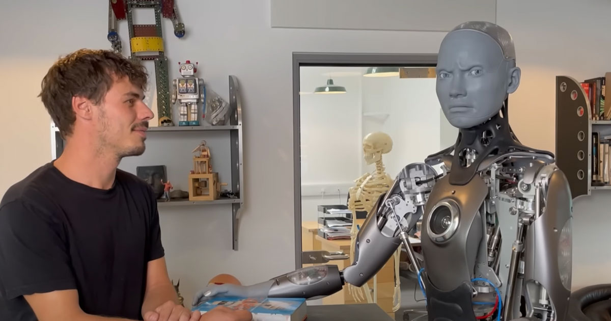 RuiAR's tweet card. UK-based robotics company Engineered Arts just gave its ultra-realistic-looking humanoid robot Ameca a voice — and she has a lot to say.