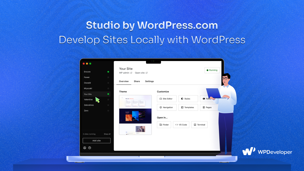 WPDevTeam's tweet card. Discover how Studio by WordPress.com simplifies local WordPress development with a fast, free and easy-to-use environment with advanced features.