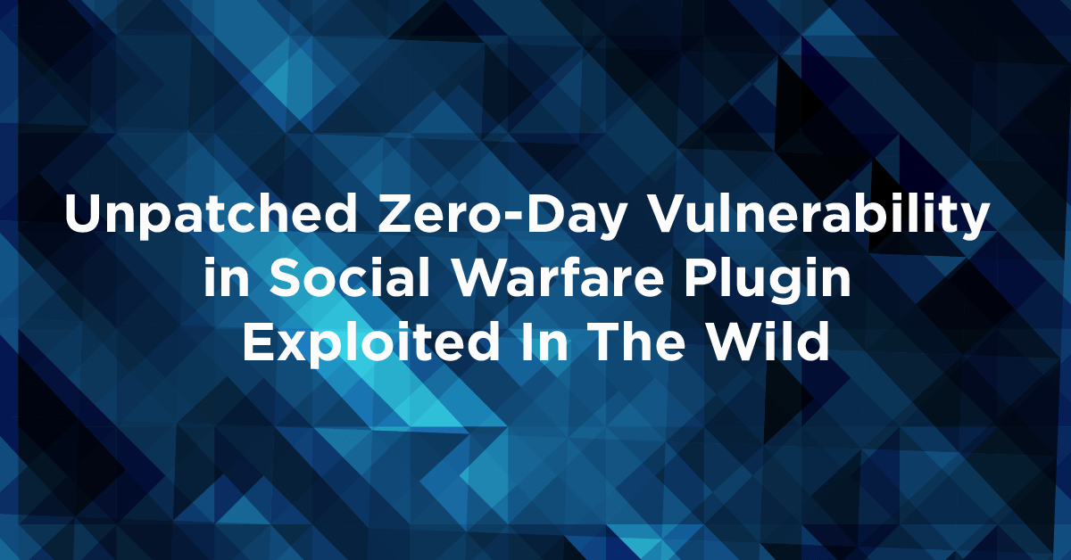 kararajchelcode's tweet card. Earlier today, an unnamed security researcher published a full disclosure of a stored Cross-Site Scripting (XSS) vulnerability present in the most recent version of popular WordPress plugin Social...