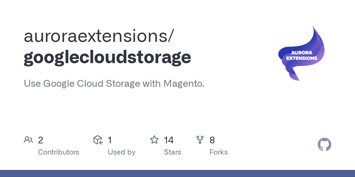 aurora_ext's tweet card. Use Google Cloud Storage with Magento. Contribute to auroraextensions/googlecloudstorage development by creating an account on GitHub.