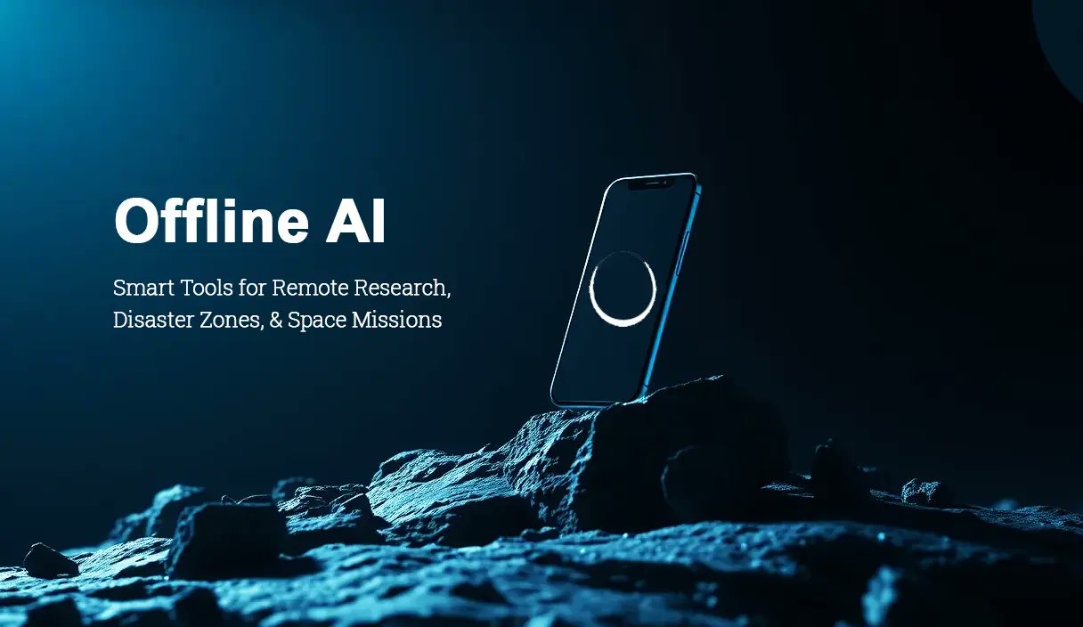AiCompetence's tweet card. Discover how Offline AI empowers research, disaster relief, and space missions by bringing intelligence to places beyond connectivity.