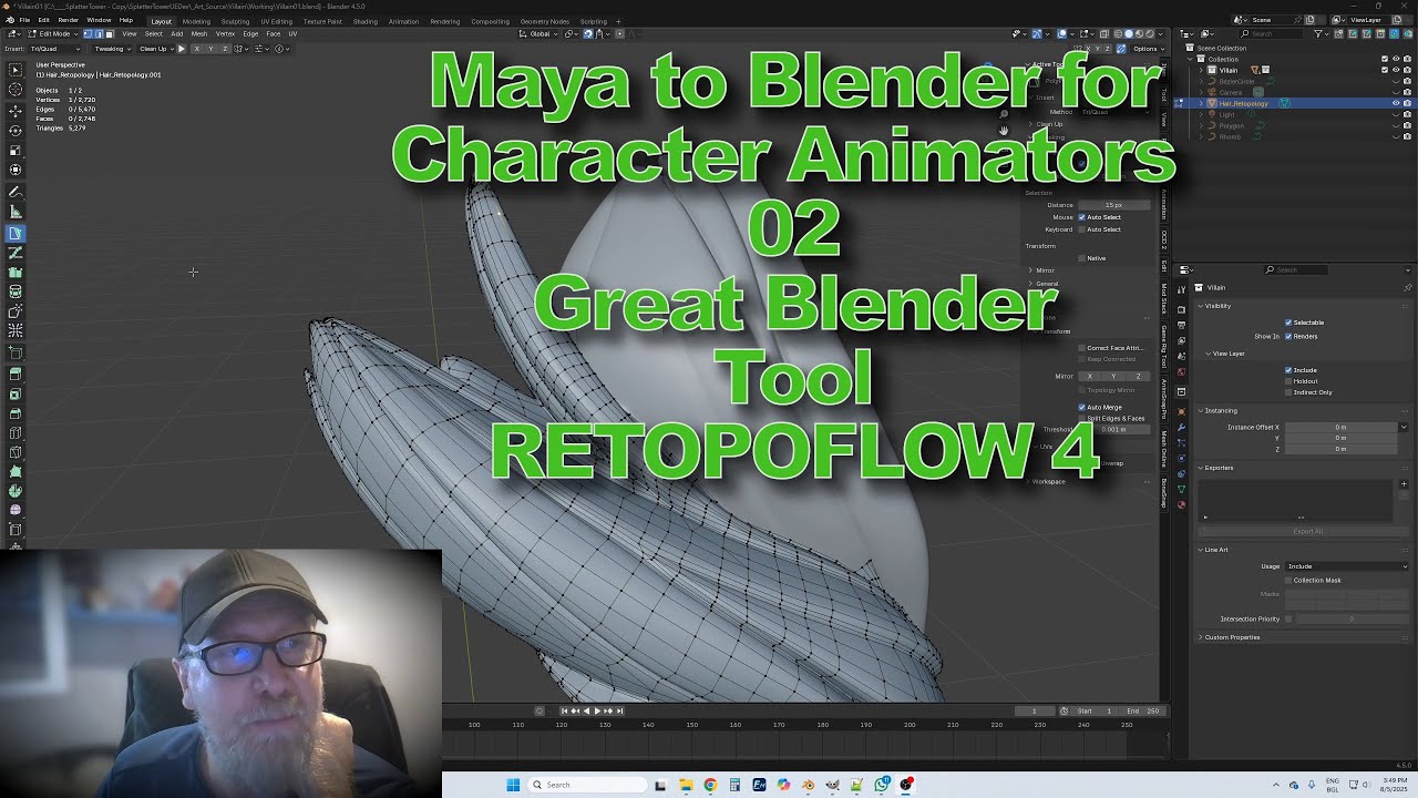 RetopoFlow's tweet card. Maya to Blender for Character Animators 02 - Retopoflow 4