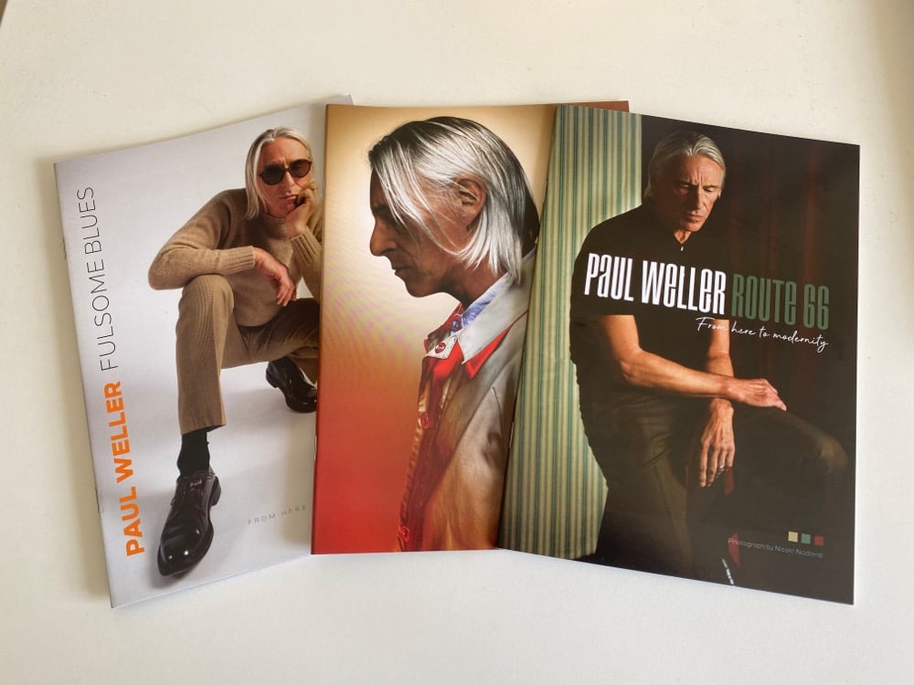 AllModIcon's tweet card. Three stunning 48-page, full colour A5 Paul Weller magazine. Limited stock.