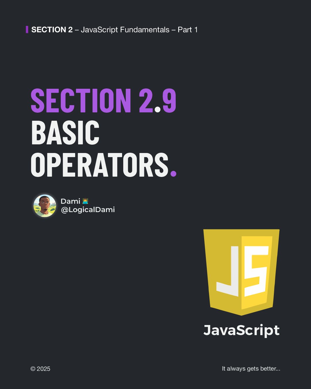LogicalDami's tweet card. Learning JavaScript
