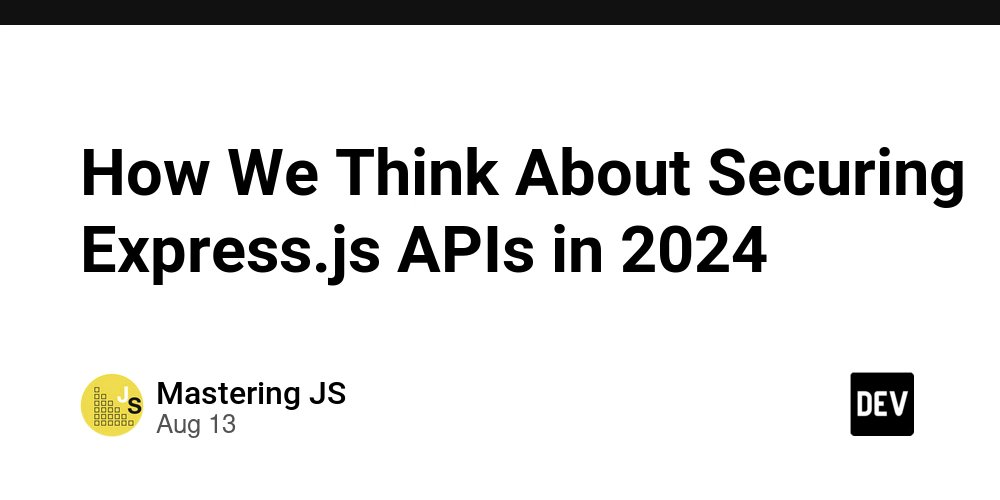 mastering_js's tweet card. Securing your Express.js API involves a lot of tradeoffs. Do you use cookies or authorization header,...