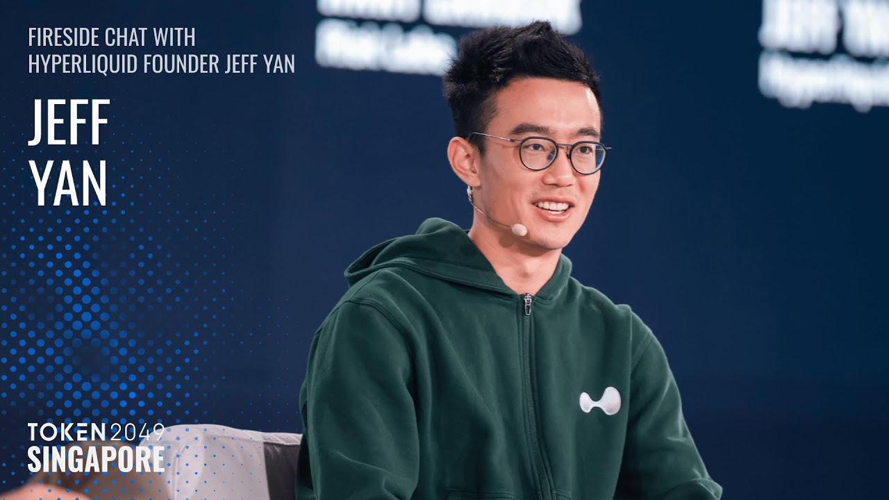 HyperliquidX's tweet card. Fireside Chat with Hyperliquid Founder Jeff Yan - TOKEN2049 Singapore...