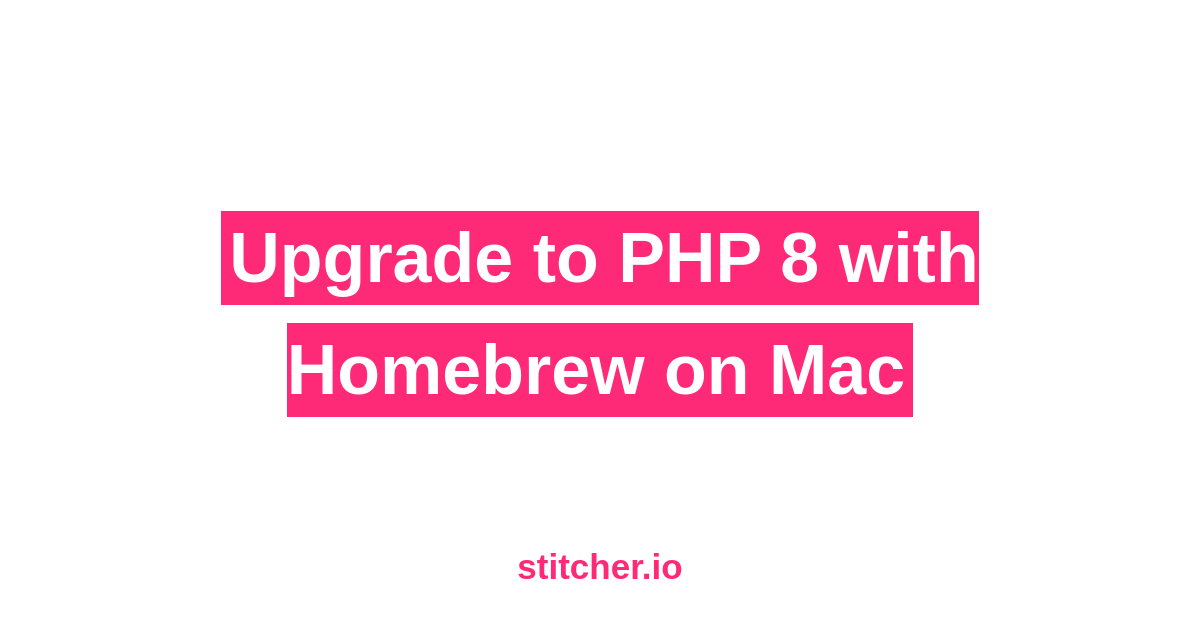 ssdtutorials's tweet card. How to upgrade to PHP 8 on a Mac with Homebrew