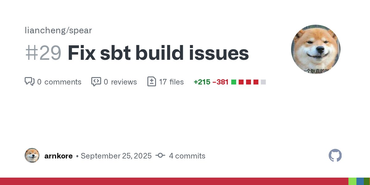 arnkore's tweet card. 🚀 Upgrade sbt to 1.11.6 and Add CI/CD Integration 📋 Summary This PR modernizes the Spear project by upgrading from the deprecated sbt 0.13.12 to sbt 1.11.6, ensuring JDK 11 compatibility, and...