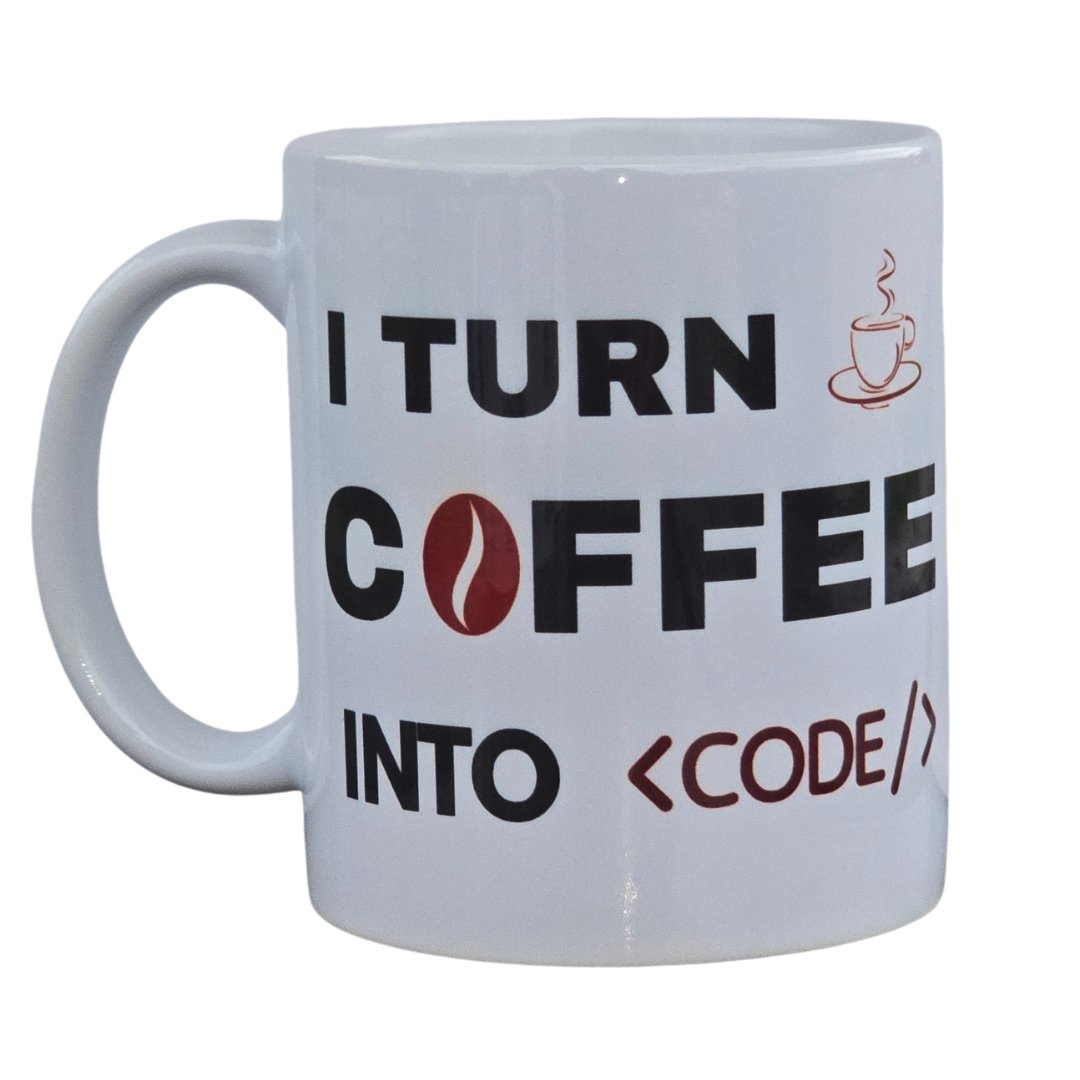 dillondizagoeda's tweet card. Programmer Humour mug - Turning coffee into code. Eligible for next-day delivery or collection. Eligible for Cash on Delivery. Hassle-Free Exchanges & Returns for 30 Days. 6-Month Limited Warranty....