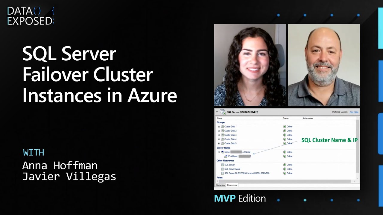 javier_vill's tweet card. SQL Server Failover Cluster Instances in Azure | Data Exposed: MVP...