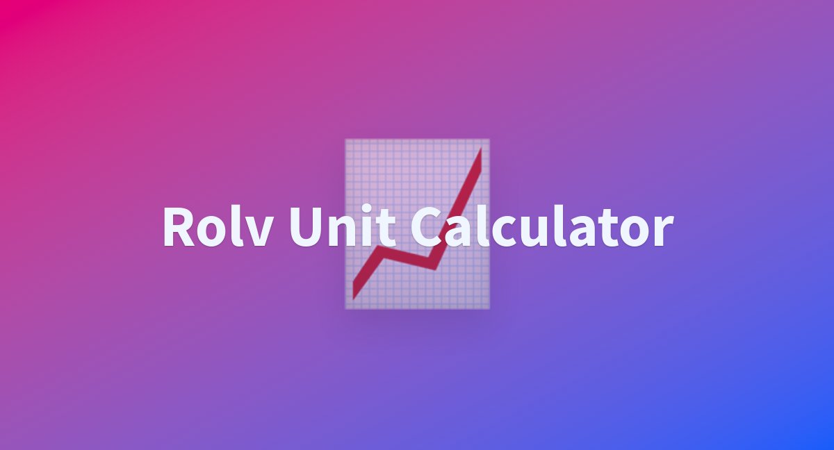 rolveitrem's tweet card. Rolv Unit Calculator - a Hugging Face Space by rolvai