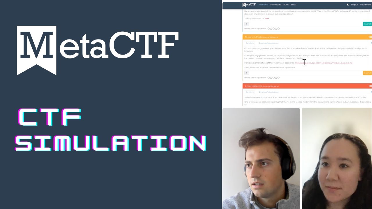 MetaCTF's tweet card. Simulated CTF | Part 1