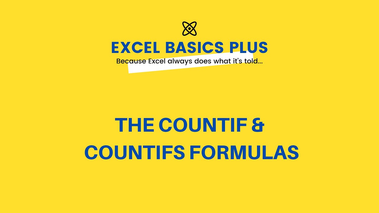 BasicsExcel's tweet card. Learn Excel: The COUNTIF and COUNTIFS Formulas - Excel Basics Plus