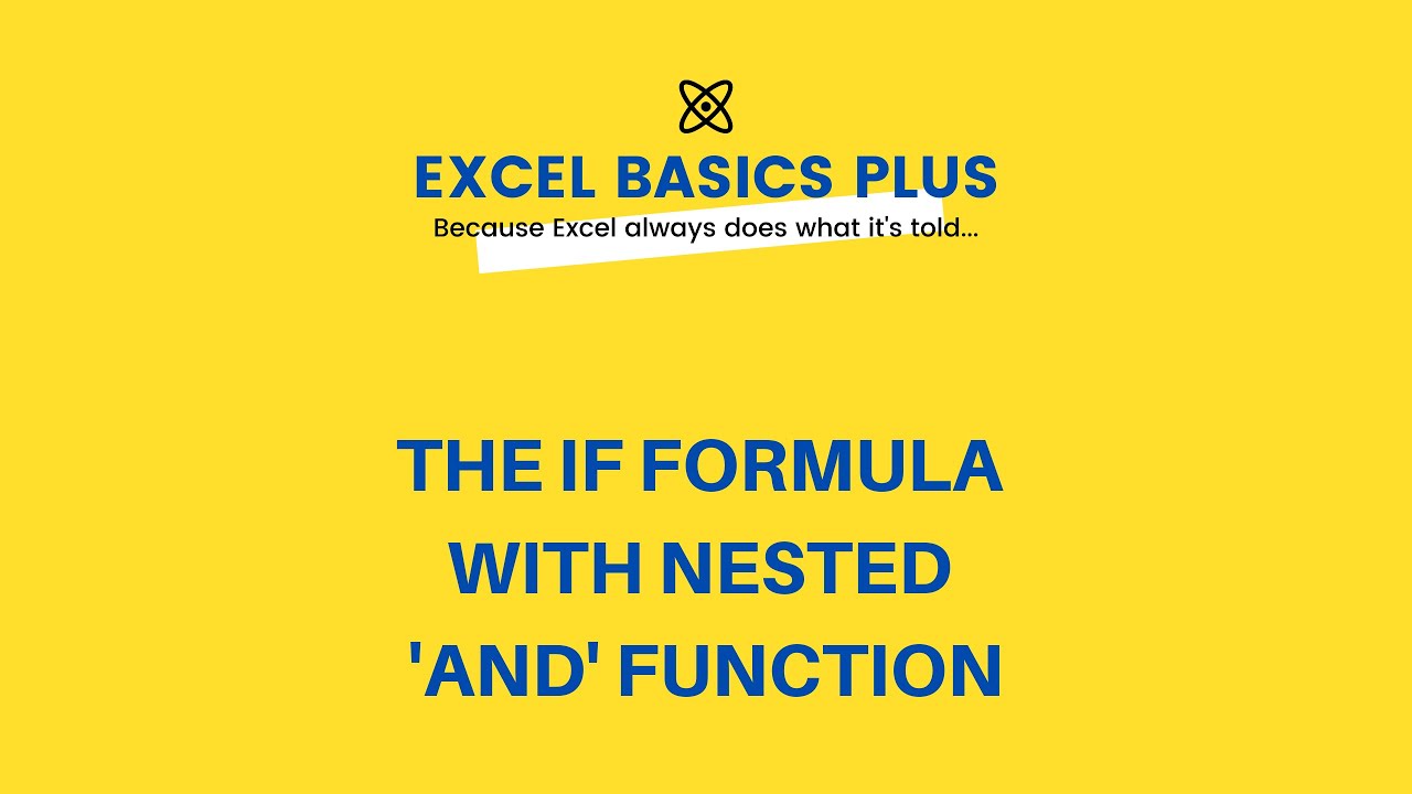 BasicsExcel's tweet card. Learn Excel: The IF Formula with AND function - Excel Basics Plus