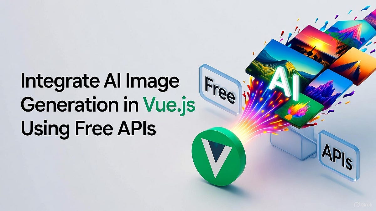 NickPeters12055's tweet card. Integrating AI image generation into a Vue.js application can be achieved using free APIs like Pollinations.ai for simple, zero-setup…