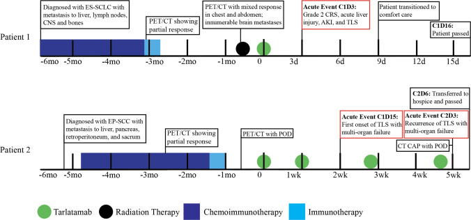 StephenVLiu's tweet card. Tarlatamab is a bispecific T-cell engager (BiTE®) approved for extensive-stage small cell lung cancer (ES-SCLC). Adverse events with boxed warnings include cytokine release syndrome (CRS) and immune...