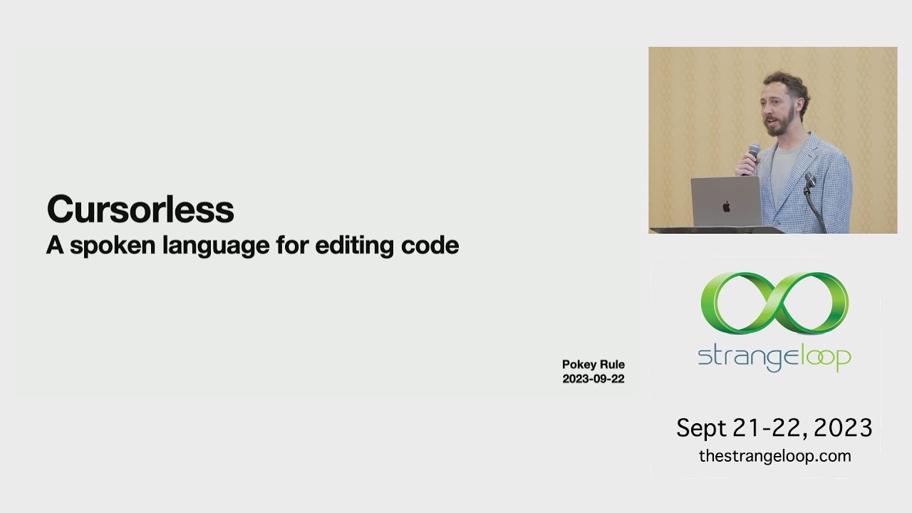 hacker_pyrat's tweet card. "Cursorless: A spoken language for editing code" by Pokey Rule...