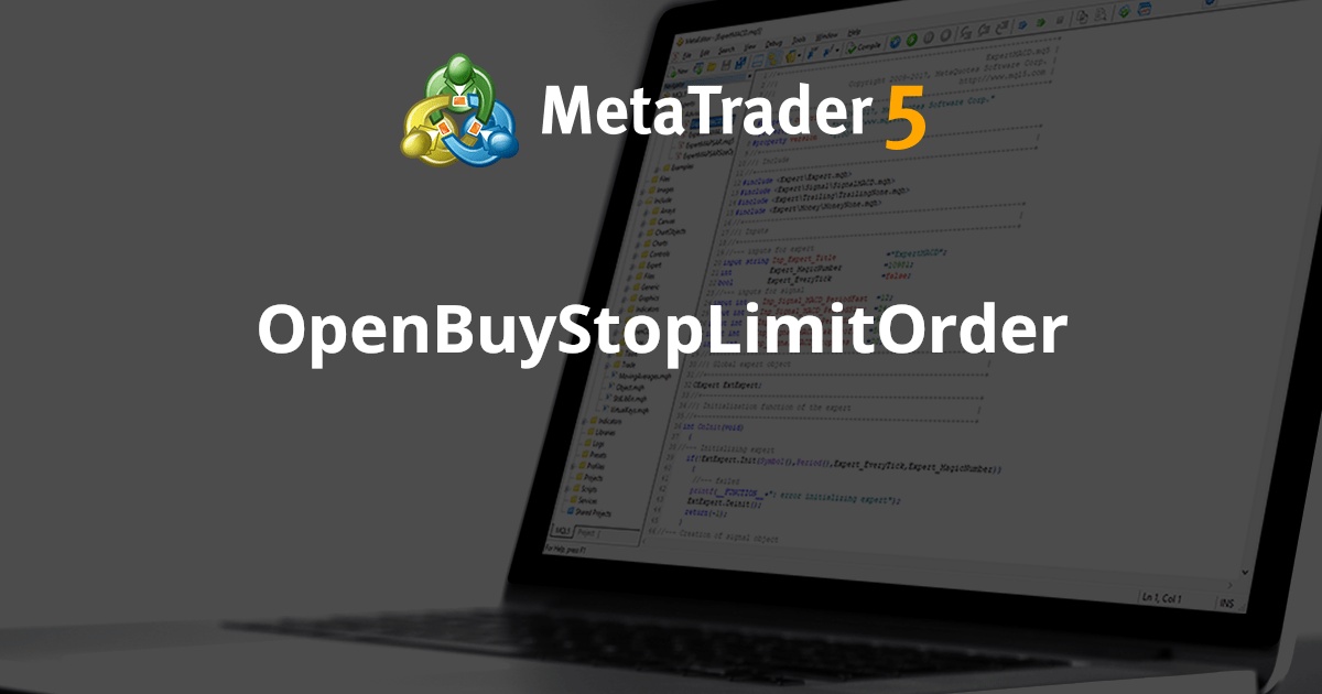 mql5ru's tweet card. Скрипт для размещения BuyStop Limit ордера.