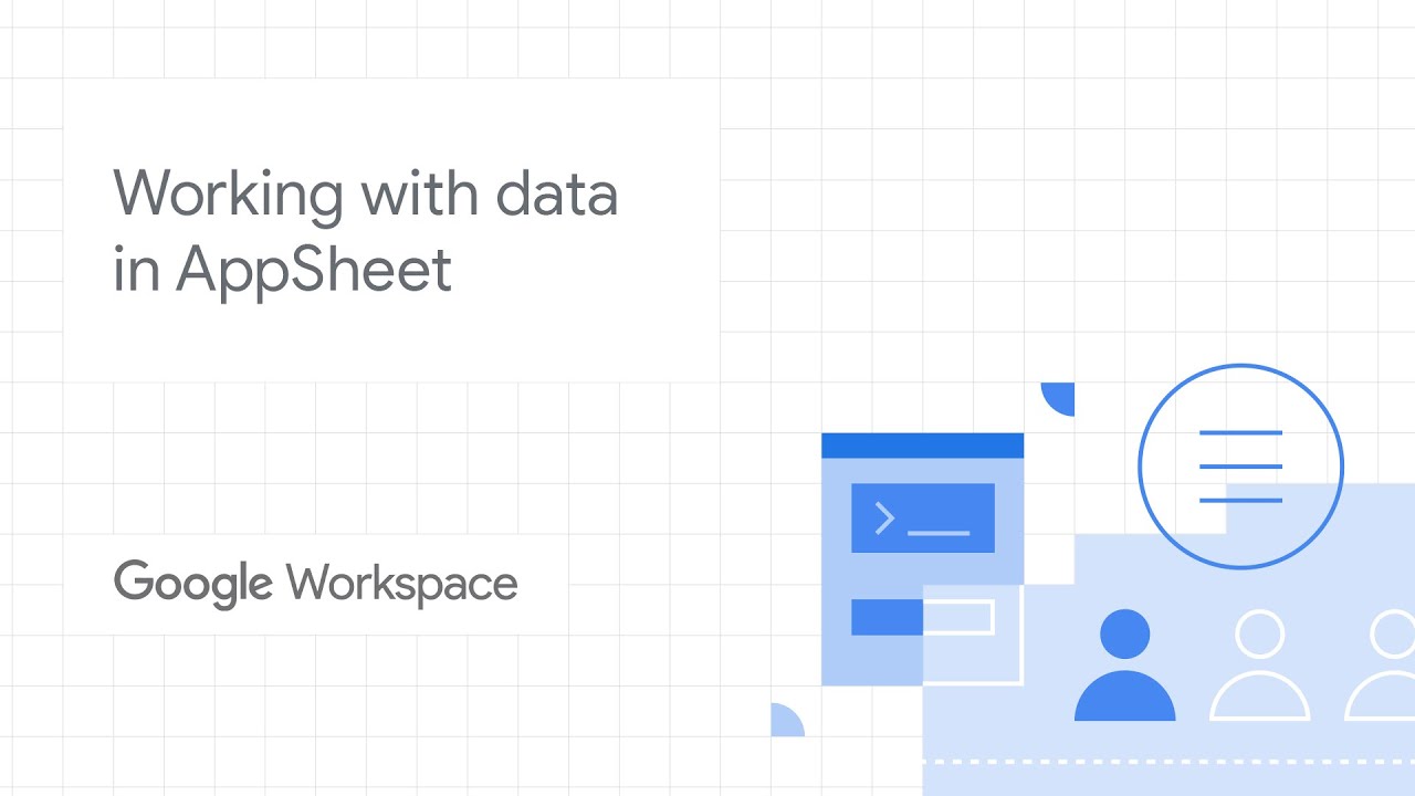 GoogleWorkspace's tweet card. Working with data in AppSheet