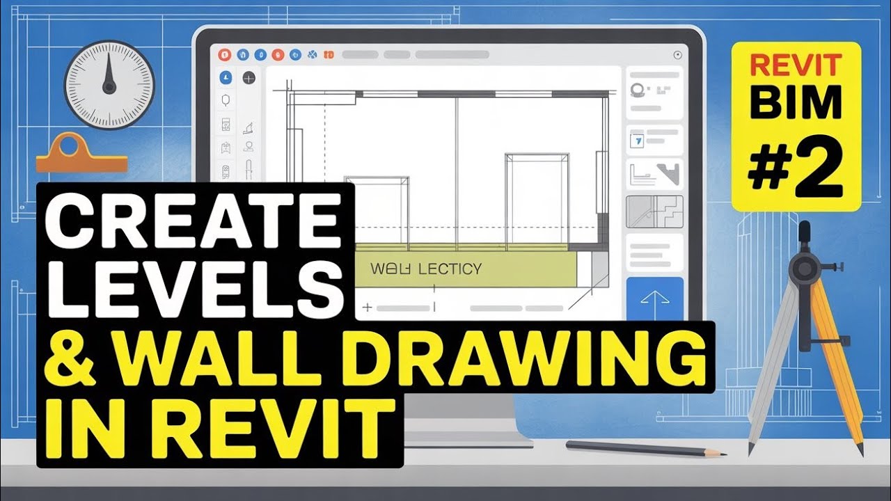CIVILTutorials's tweet card. Revit BIM Series | Create Levels & Wall Layout | Beginner to Pro Gu...