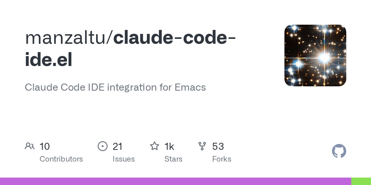 vphub819's tweet card. Claude Code IDE integration for Emacs. Contribute to manzaltu/claude-code-ide.el development by creating an account on GitHub.