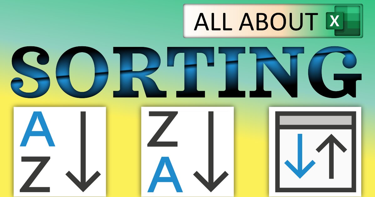 drnitinp's tweet card. Learn all about sorting in Excel.Simple sort, multi-level, custom order, formatting and more ...Content =======00:00 - Intro00:14 - How to keep the original ...