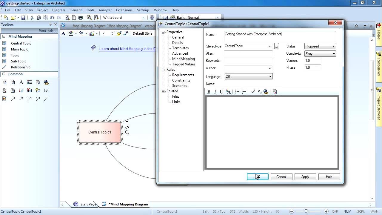 minicoder81's tweet card. Getting Started with Enterprise Architect