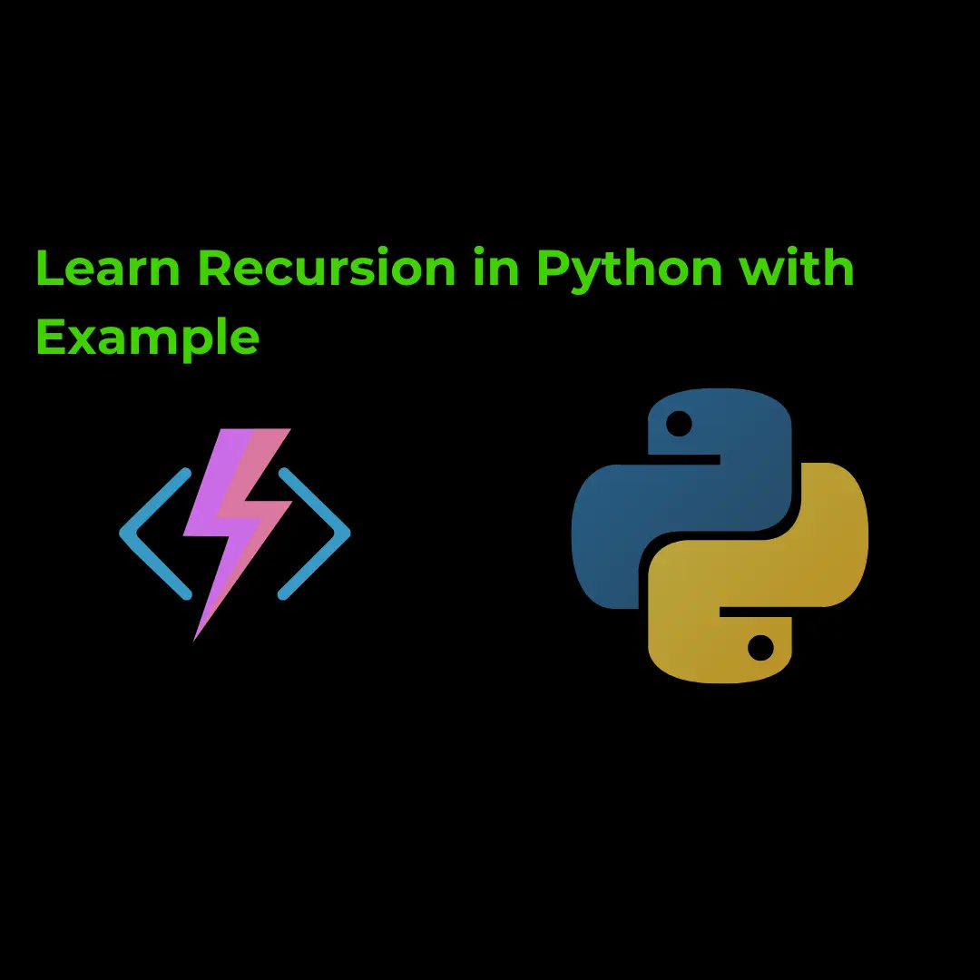 allinpython's tweet card. Recursion is a fundamental concept in programming that allows a function to solve problems by calling itself. It can seem tricky at first, but once you understand the flow, recursion becomes a...