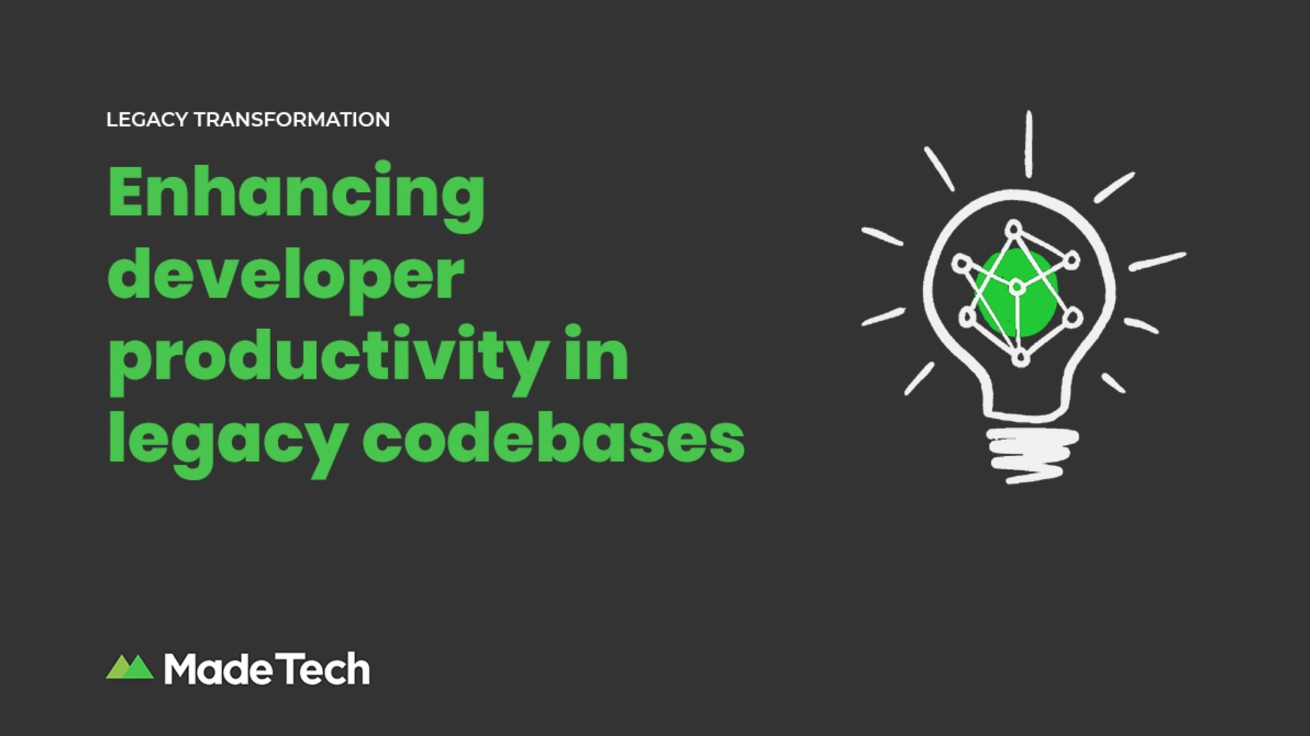 madetech's tweet card. Our Senior Engineer, Scott Edwards, explores techniques to both minimise the risks inherent to legacy codebases and ways to increase your technical teams’ productivity levels in their day-to-day...