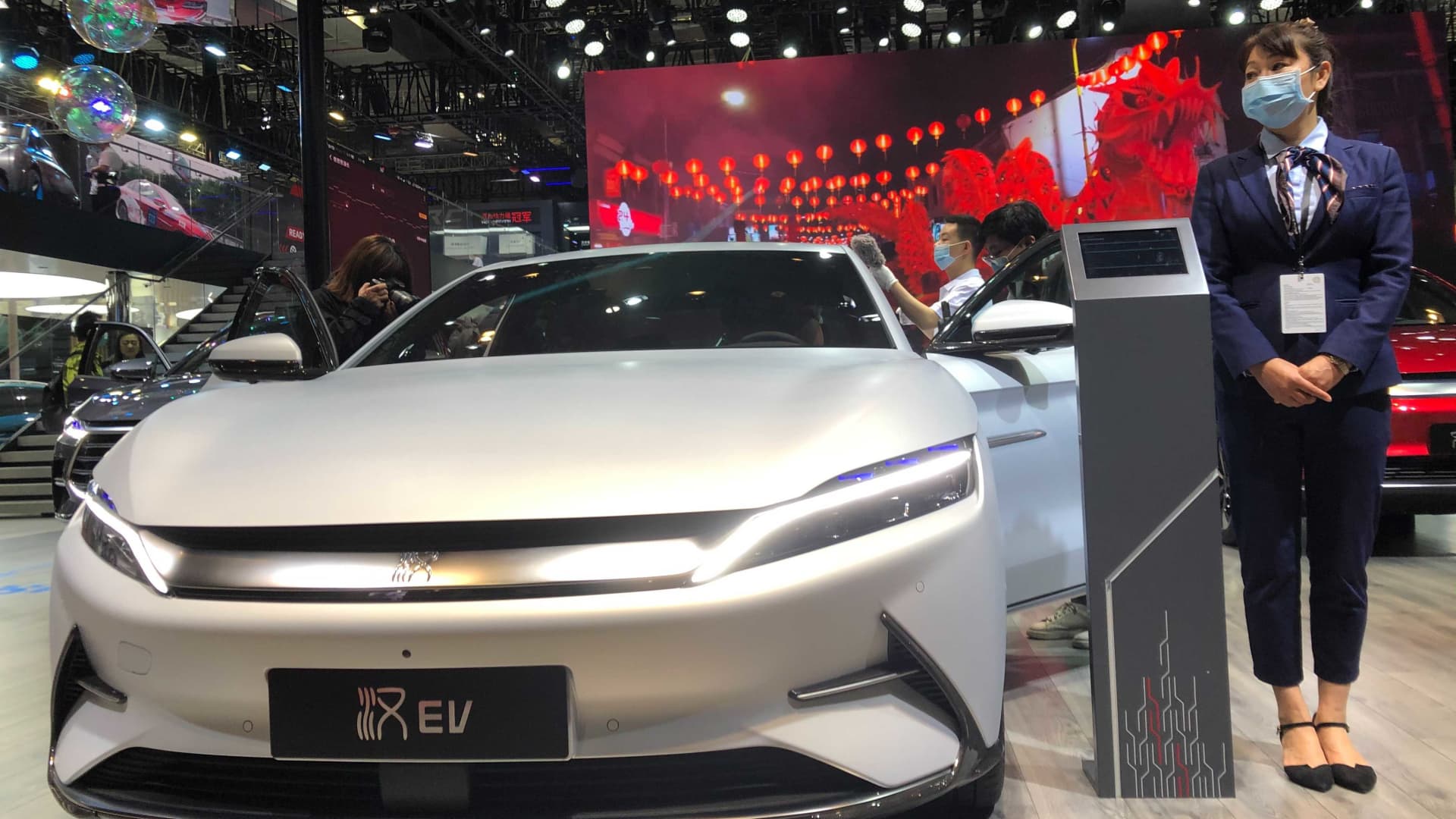 CNBCPro's tweet card. Nearly 30-year-old BYD may have beat Tesla in total car production in 2023, but it still only has one tenth the market value.