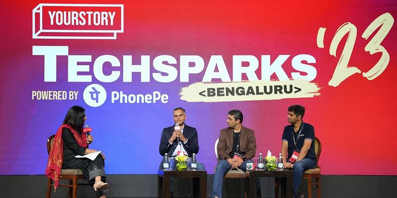 YSEcosystem's tweet card. At TechSparks2023, industry leaders from Google Cloud, Magicpin, and HealthifyMe discuss how GenAI is transforming businesses.