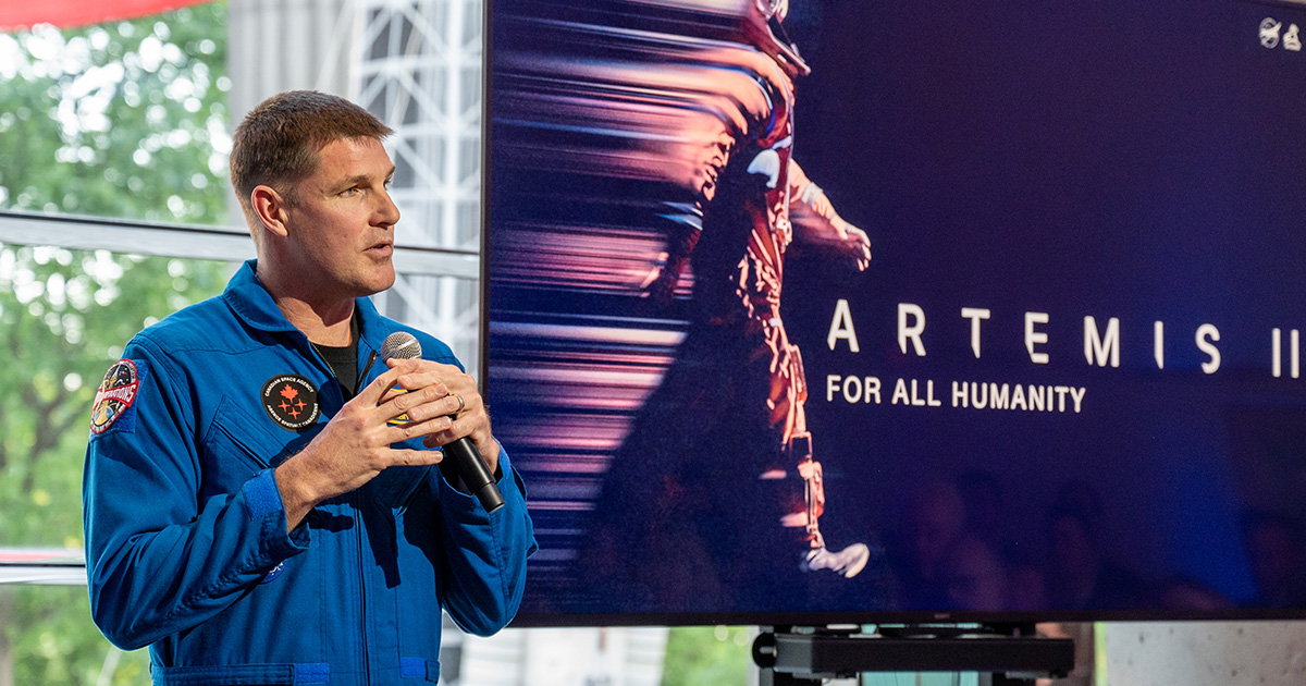 csa_asc's tweet card. Canadian Space Agency astronaut Jeremy Hansen will discuss his role in the historic Artemis II mission to the Moon.