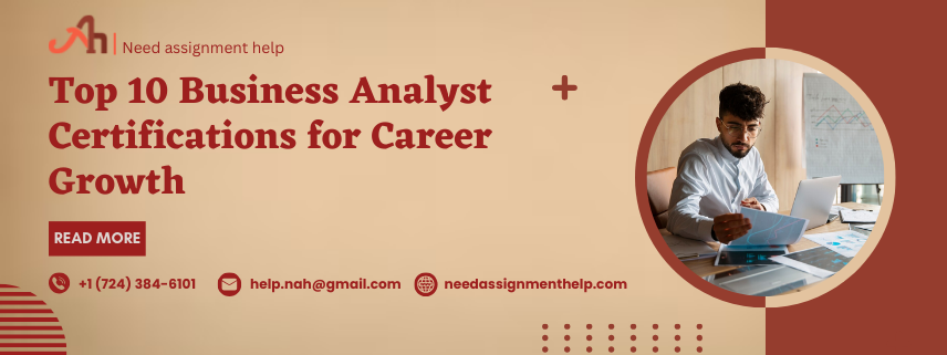 NeedAssignment's tweet card. Boost your career with these business analyst certifications. Enhance your skills and unlock new opportunities in the data-driven industry.